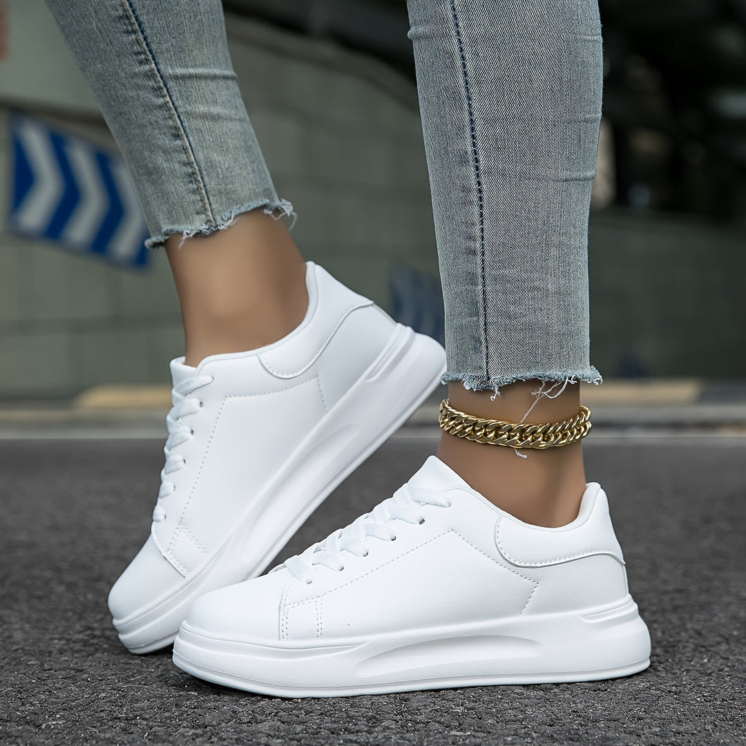 Layla - Sneaker in Pelle Bianca Donna per Stile Quotidiano