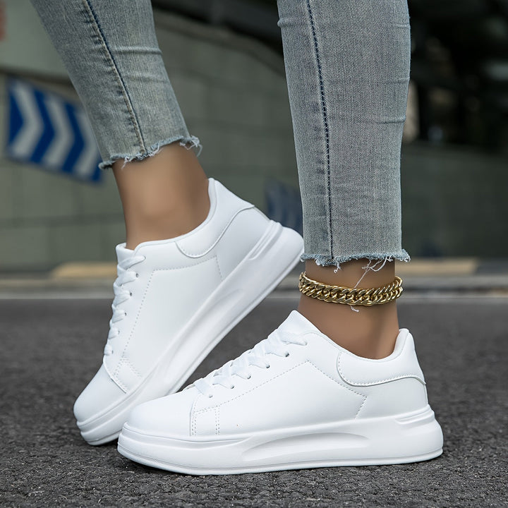 Layla - Sneaker in Pelle Bianca Donna per Stile Quotidiano