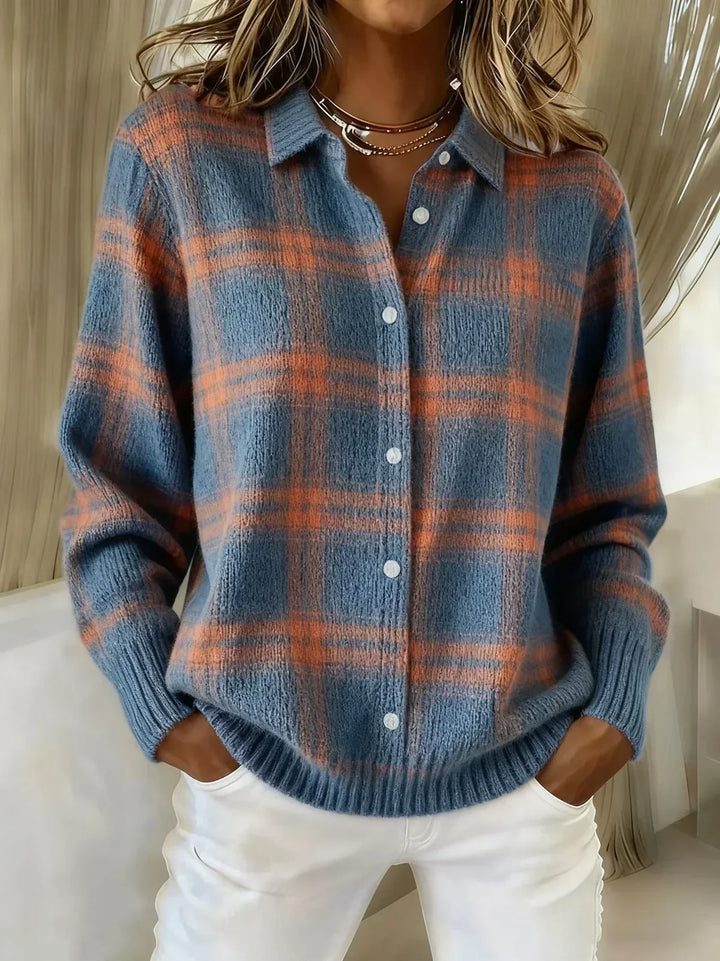 Anna™ | Cardigan in Morbido Maglione a Quadri