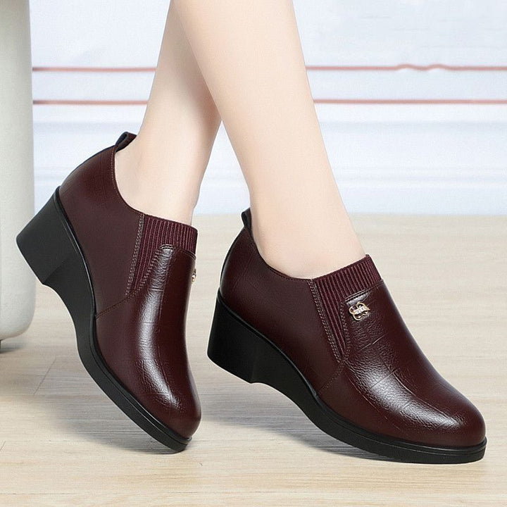 Elvira | Scarpe Eleganti in Pelle con Zeppa