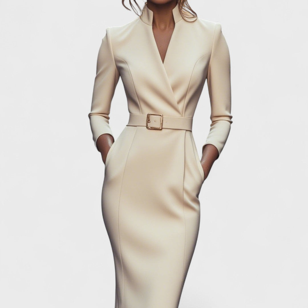 Alea | Mandarin Luxe – Maxi abito con cintura