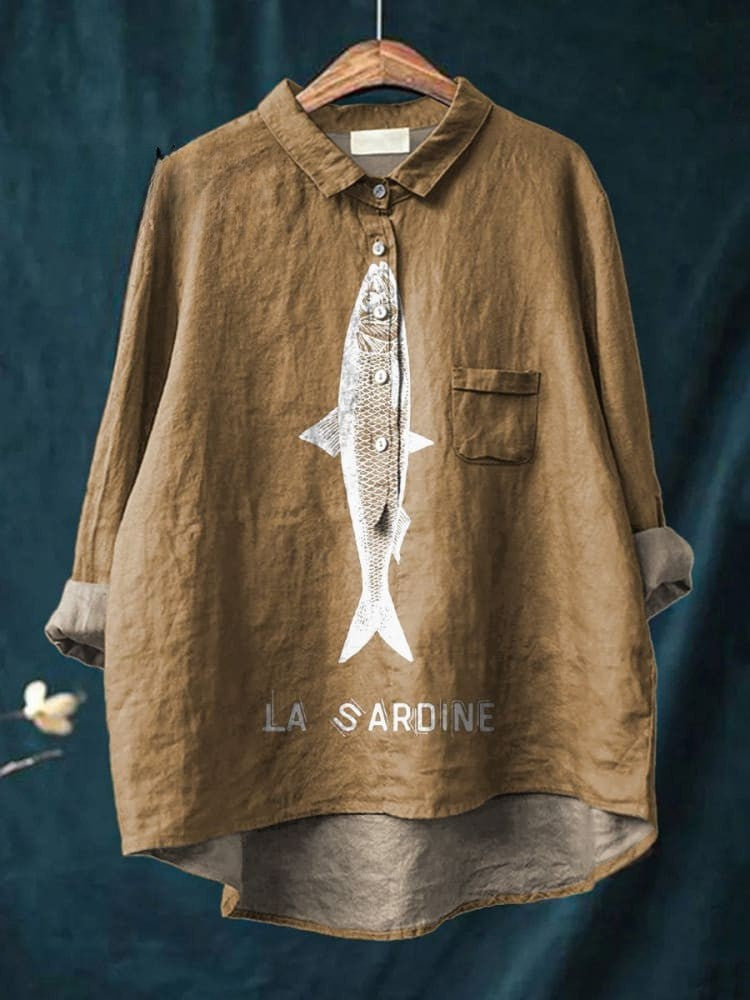 Lily™ | Camicia Artistica con Sardina