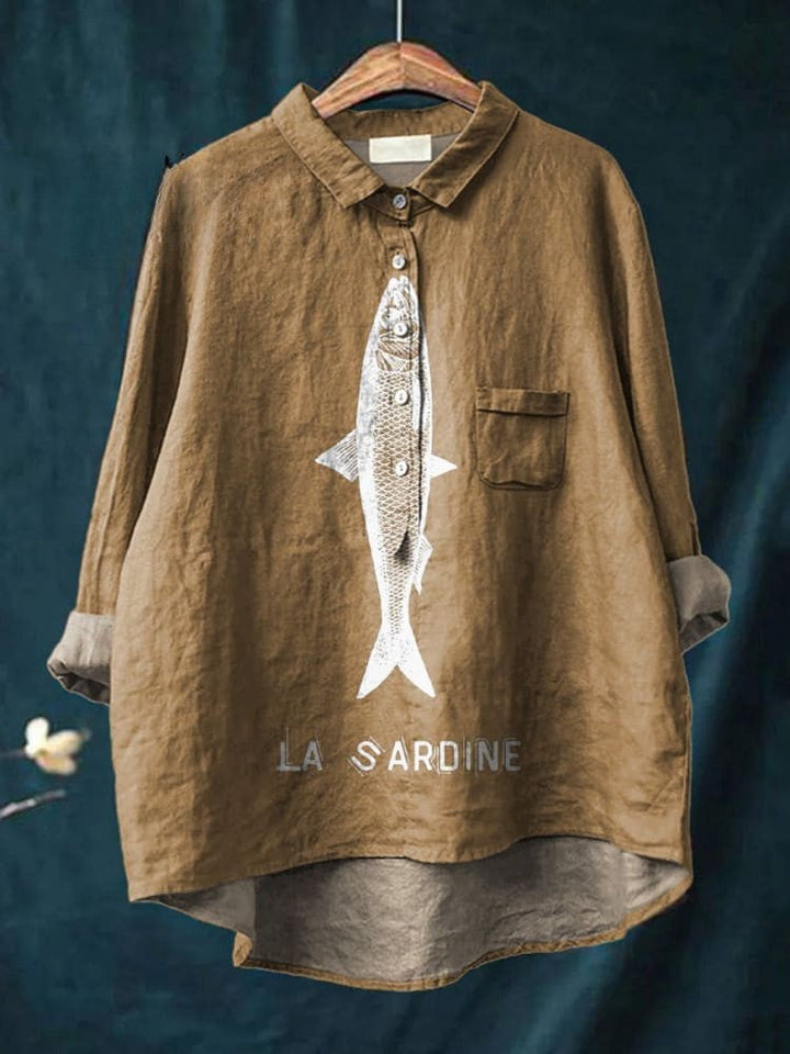 Lily™ | Camicia Artistica con Sardina