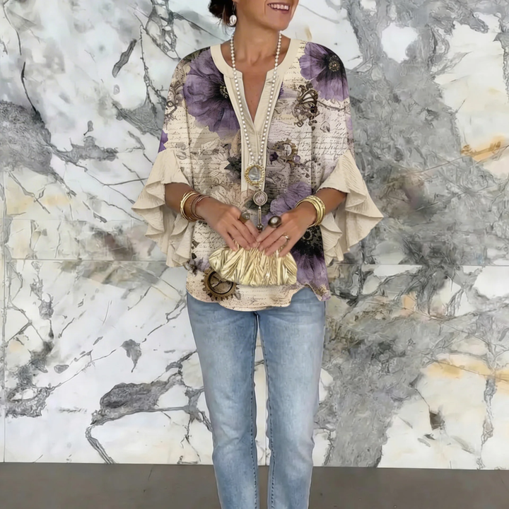 Aurelia™ | Blusa con Maniche a Volant