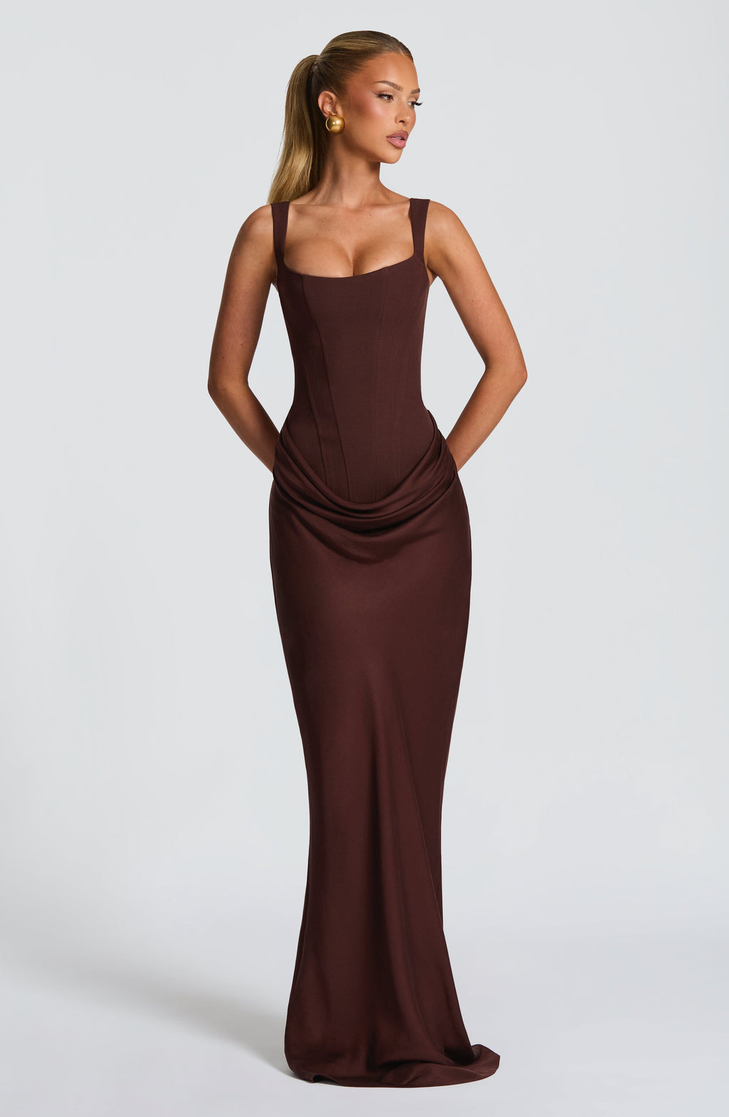 Vittoria™ | Abito Maxi Scolpito Effetto Clessidra