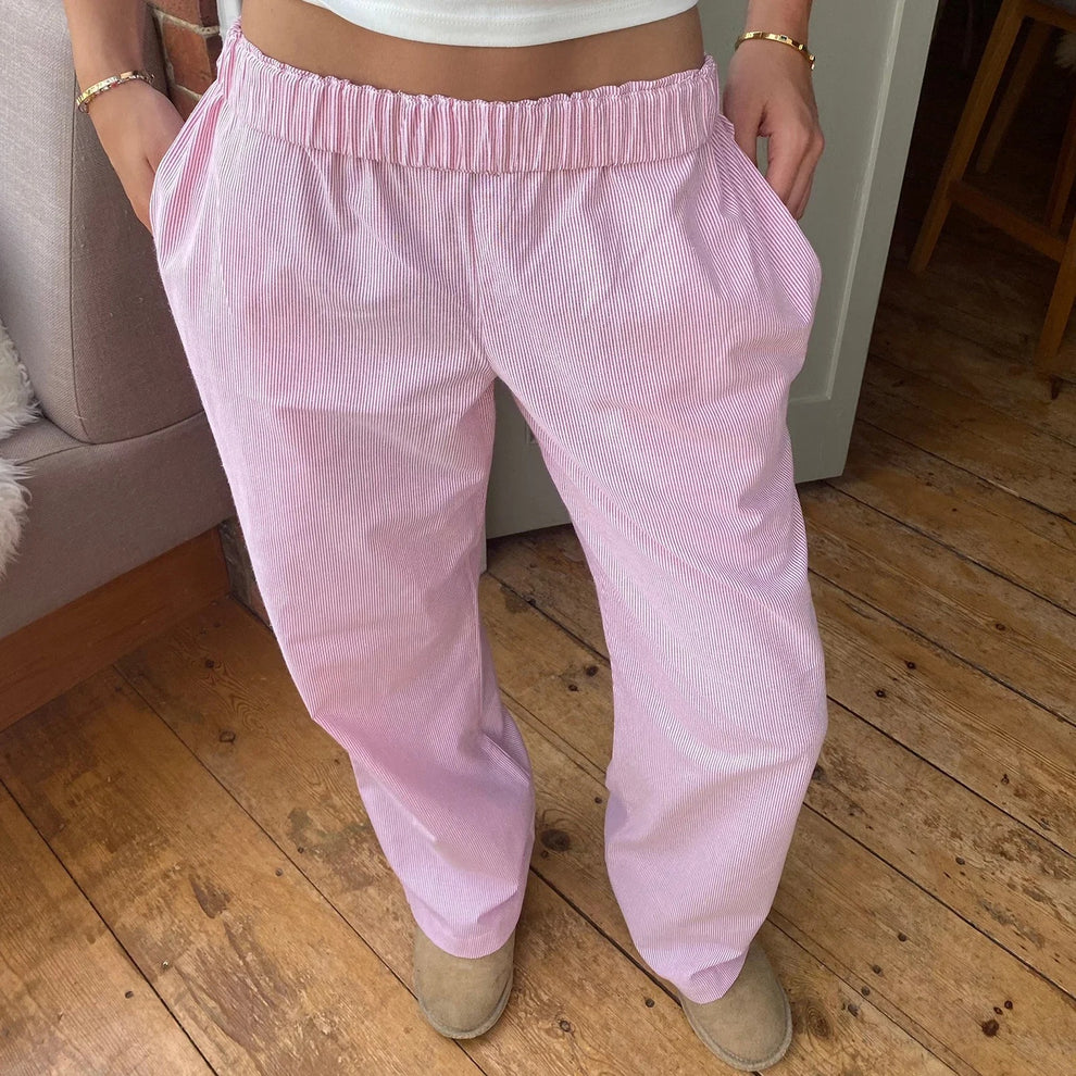 Elis – Pantaloni Donna Gamba Larga a Vita Alta