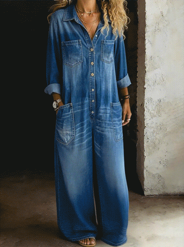 Lena | Tuta Ampia in Denim
