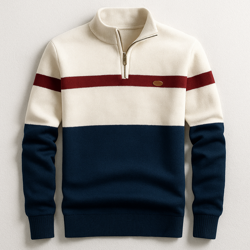 Lorenzo | Maglione a Mezza Zip Classico
