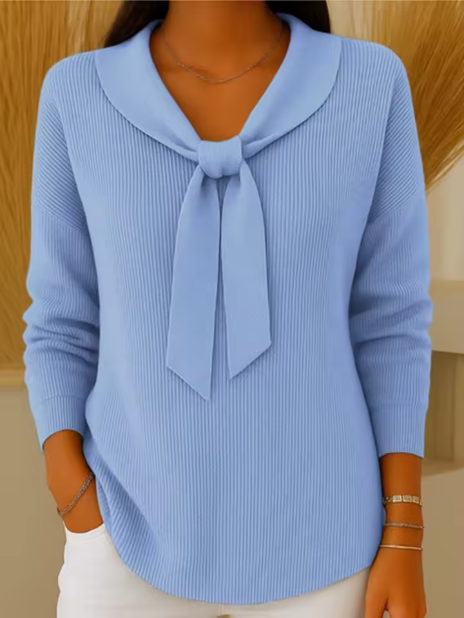 Bianca | Maglia Morbida con Fiocco Elegante
