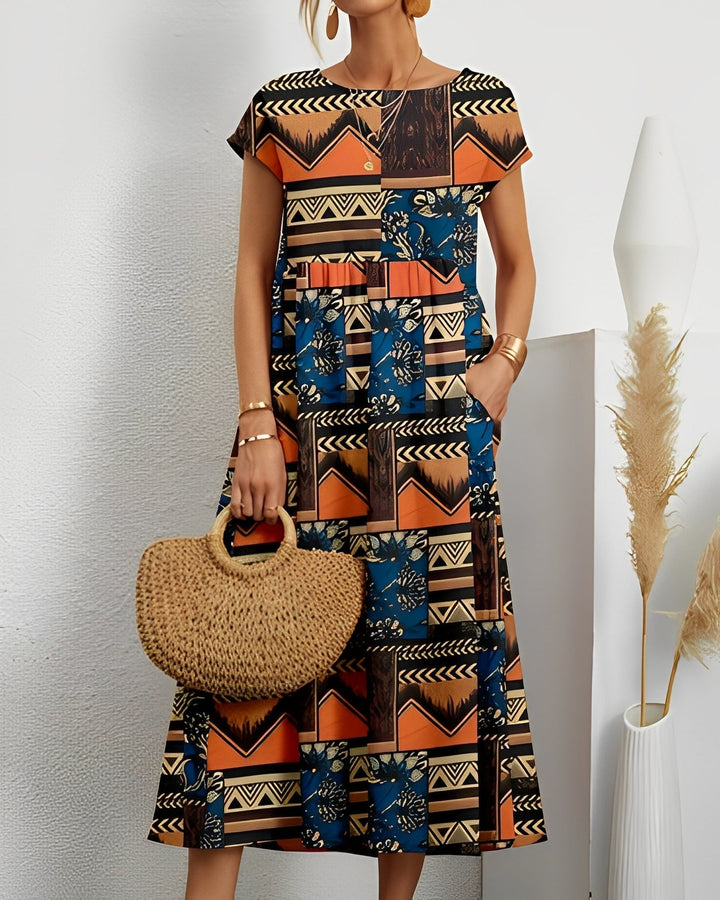 Merla - Abito midi elegante da donna con tasche