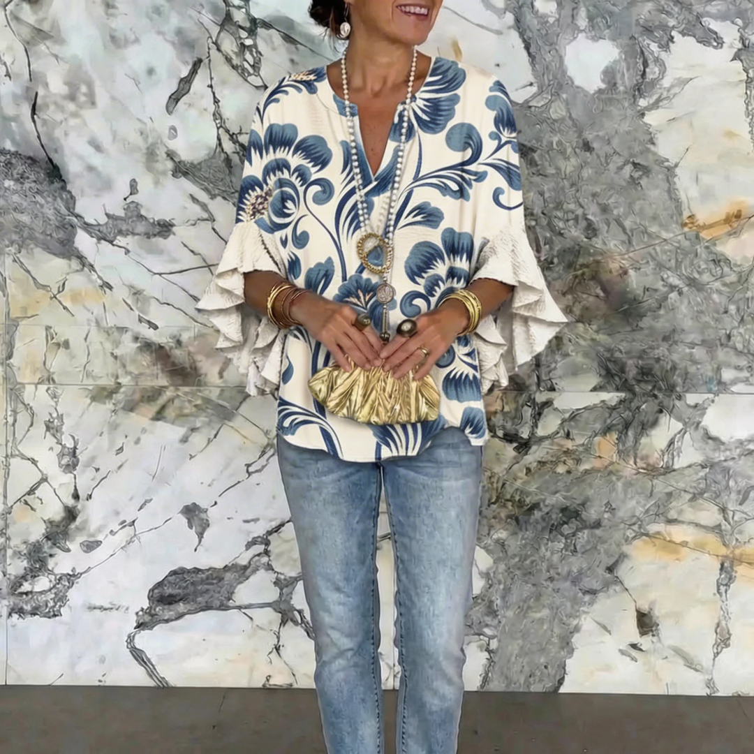 Aurelia™ | Blusa con Maniche a Volant