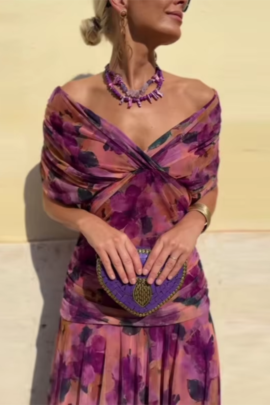 Louise - Abito Lungo Elegante con Scollo a V