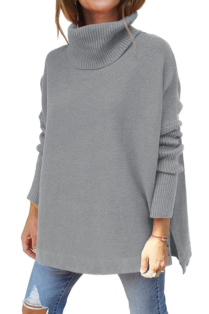 Macey - Maglione a collo alto casual in lana per donne