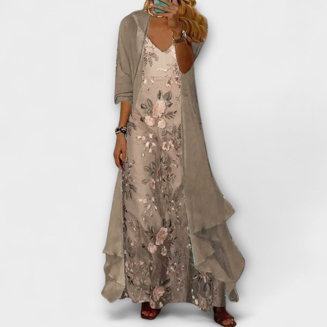 Alessia | Abito Maxi Elegante Set Due Pezzi