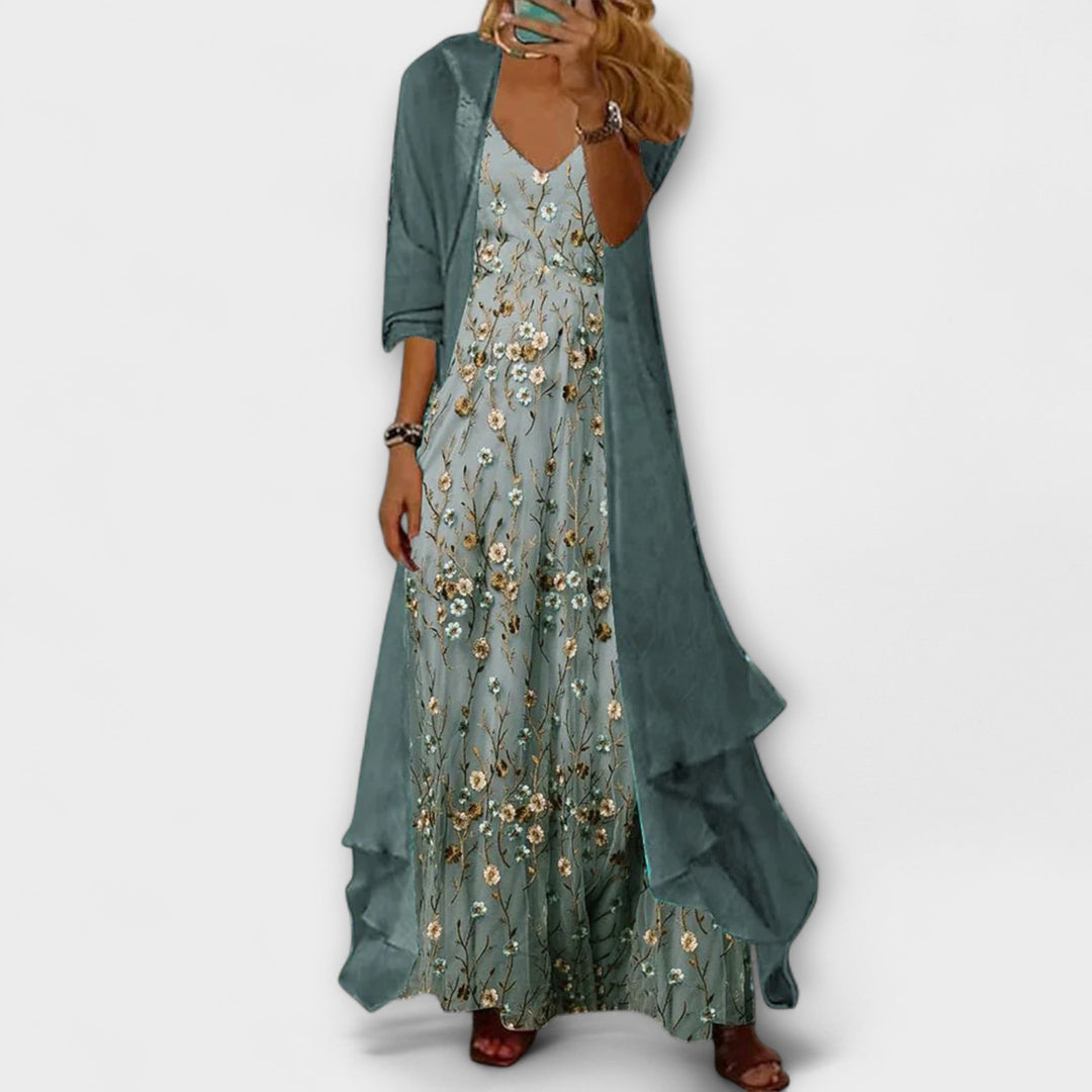 Alessia | Abito Maxi Elegante Set Due Pezzi