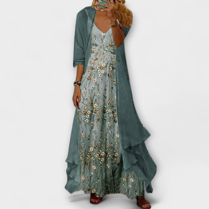 Alessia | Abito Maxi Elegante Set Due Pezzi