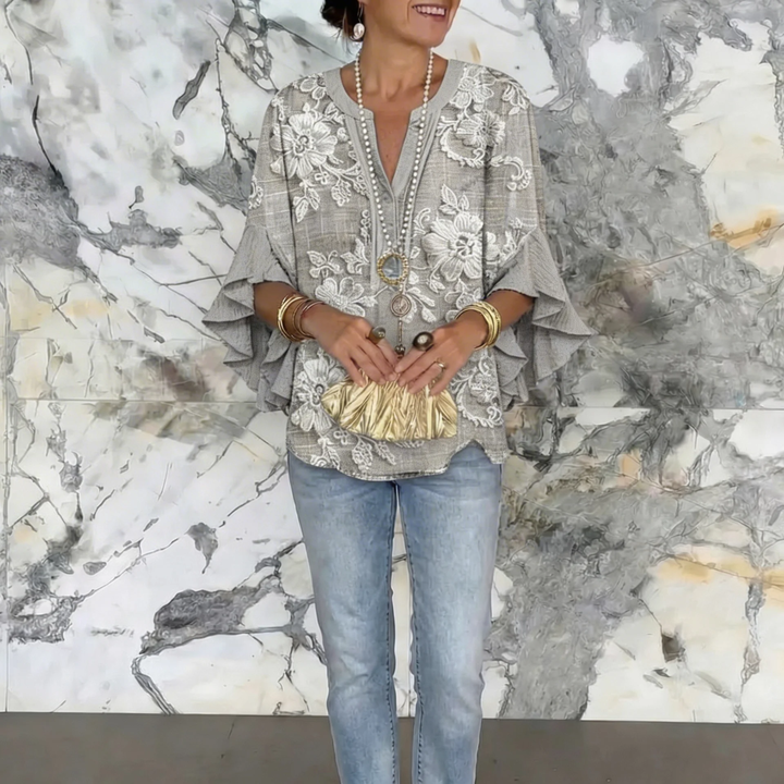 Aurelia™ | Blusa con Maniche a Volant