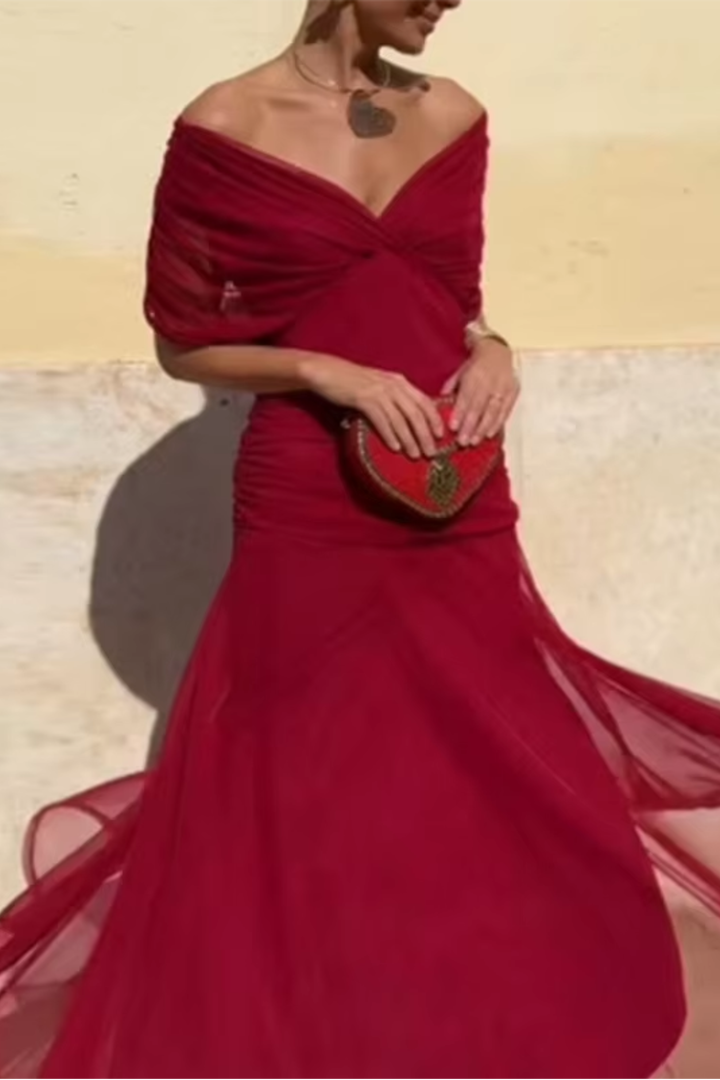 Louise - Abito Lungo Elegante con Scollo a V