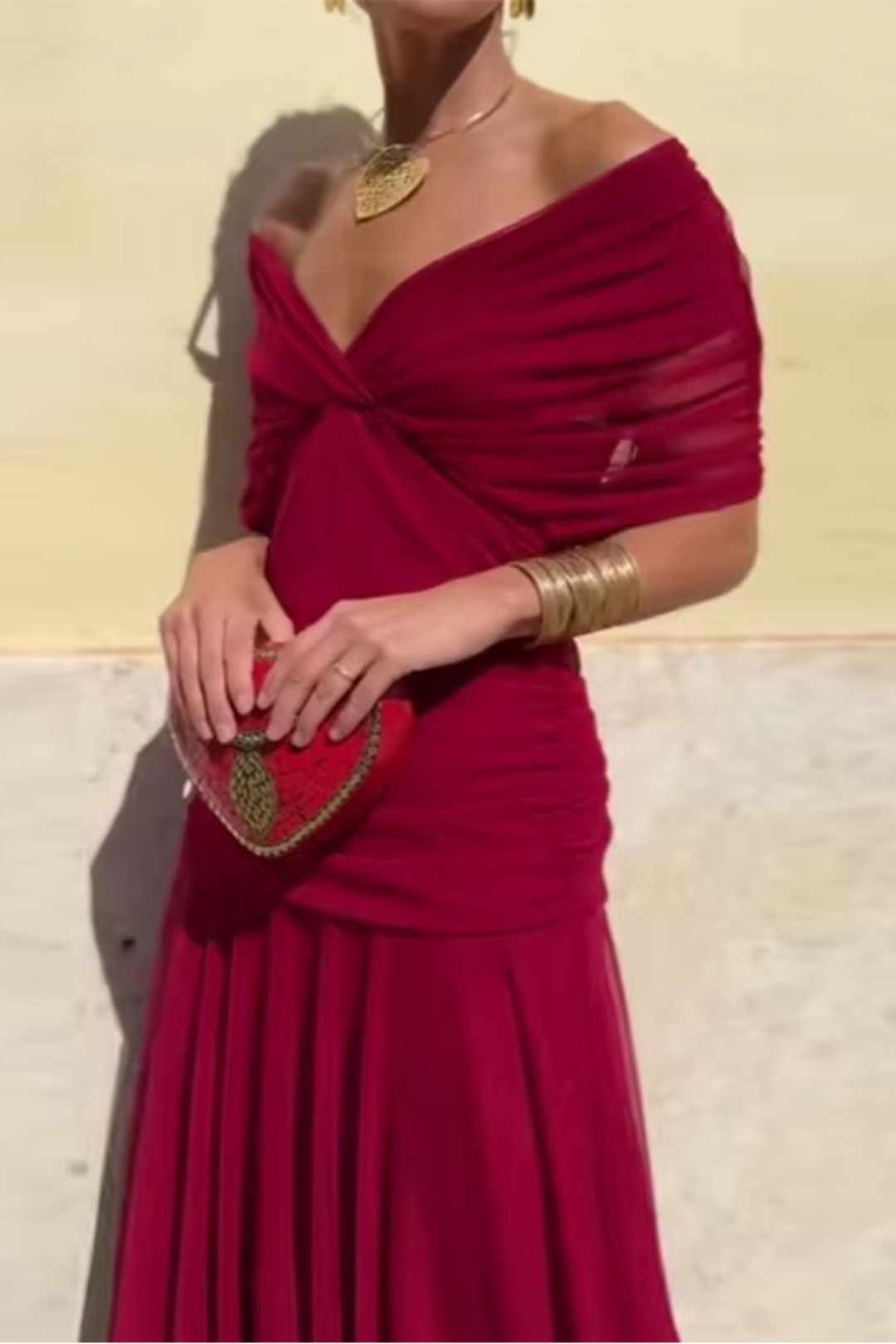 Louise - Abito Lungo Elegante con Scollo a V