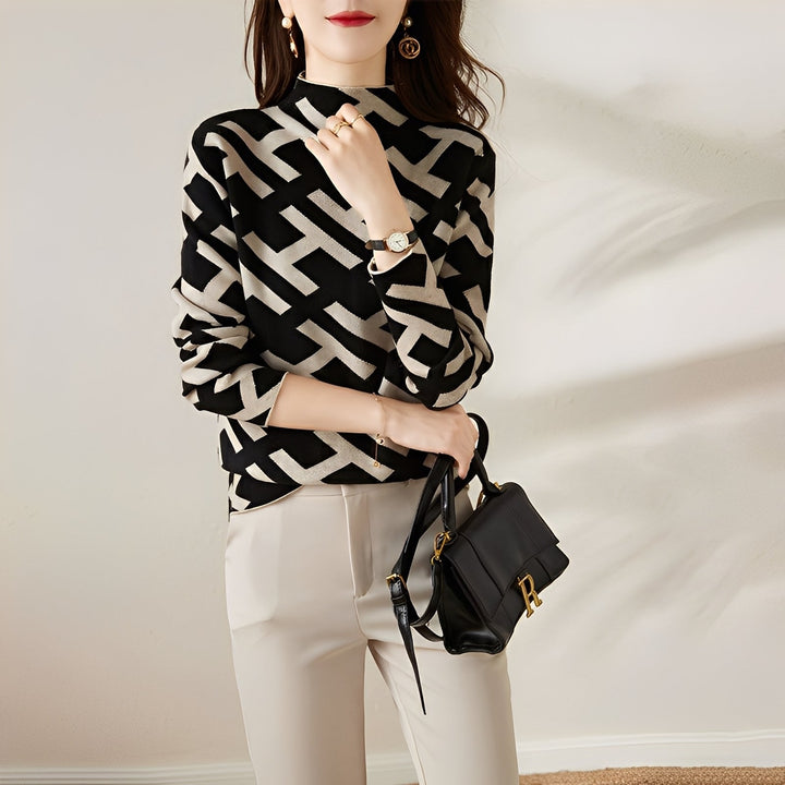 Eleanor - Maglia a maniche lunghe con stampa elegante per donne