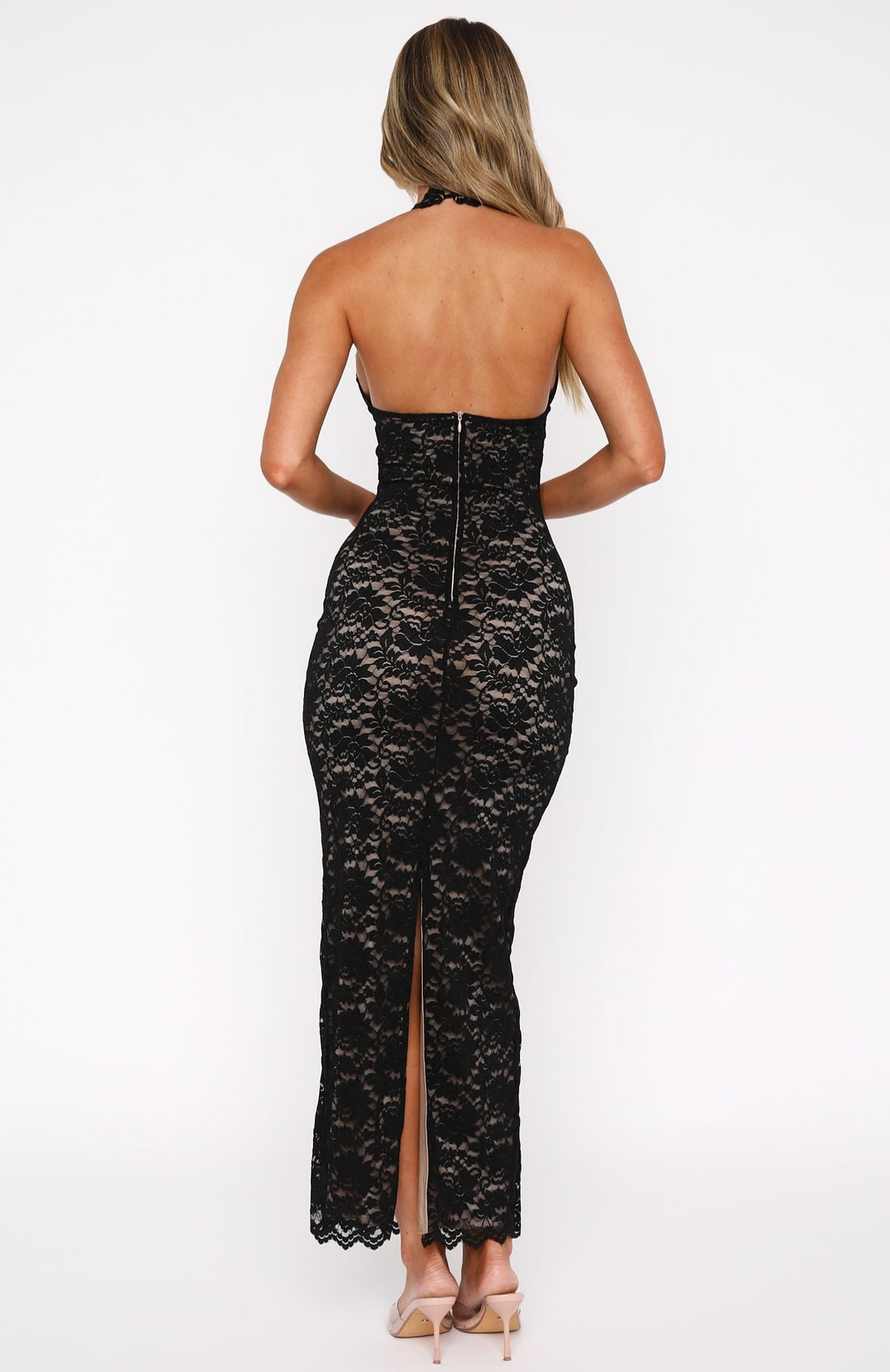 Valentina™ | Abito Lungo in Pizzo Elegante con Scollatura Profonda