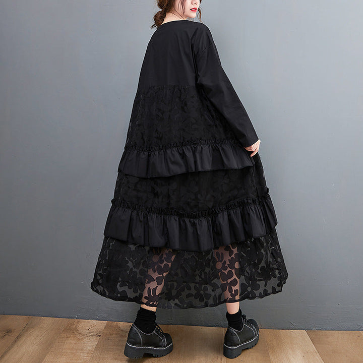 Lauryn - Abito bohemien casual con rouches per donne
