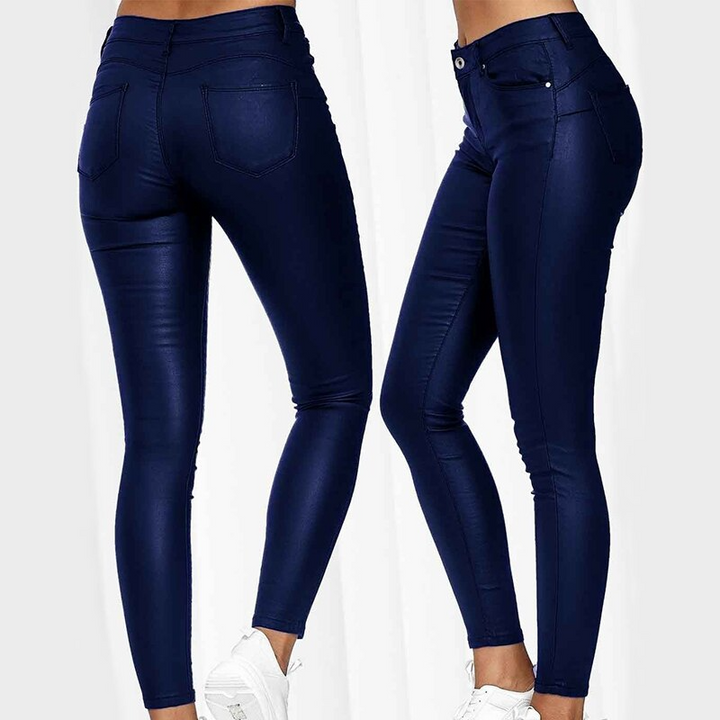 Dina – Pantaloni in pelle stretch