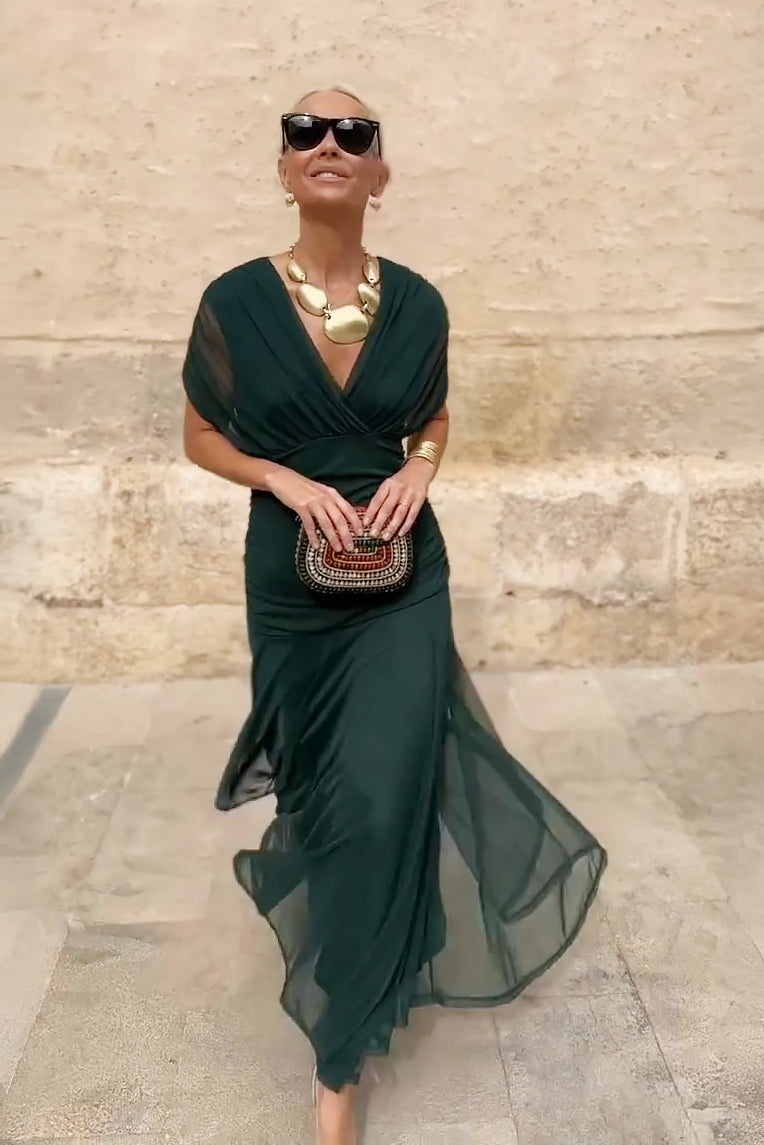 Louise - Abito Lungo Elegante con Scollo a V