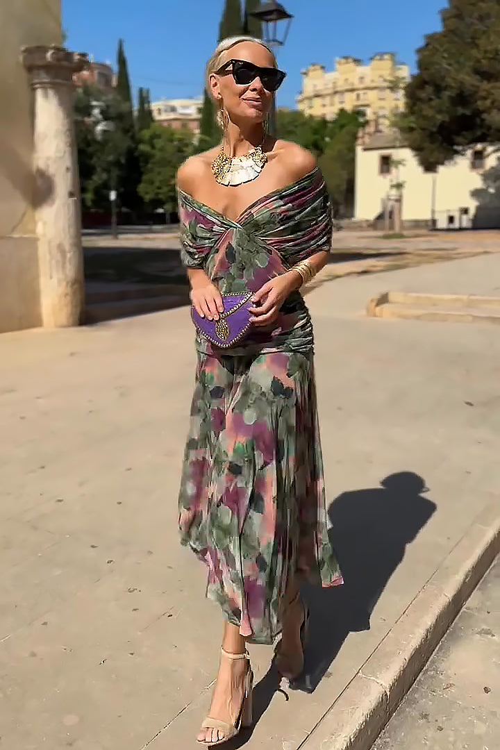 Louise - Abito Lungo Elegante con Scollo a V