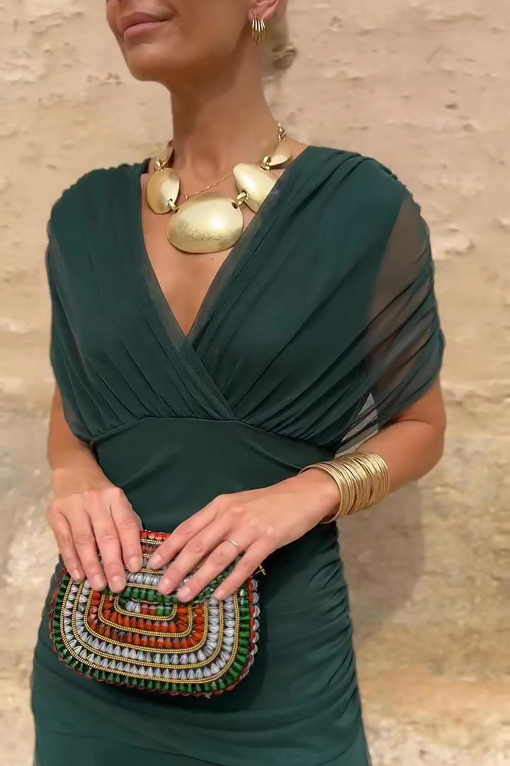 Louise | Elegante Abito Maxi in Chiffon con Scollo a V