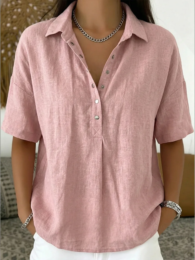 Chiara | Camicia in Cotone con Colletto e Bottoni