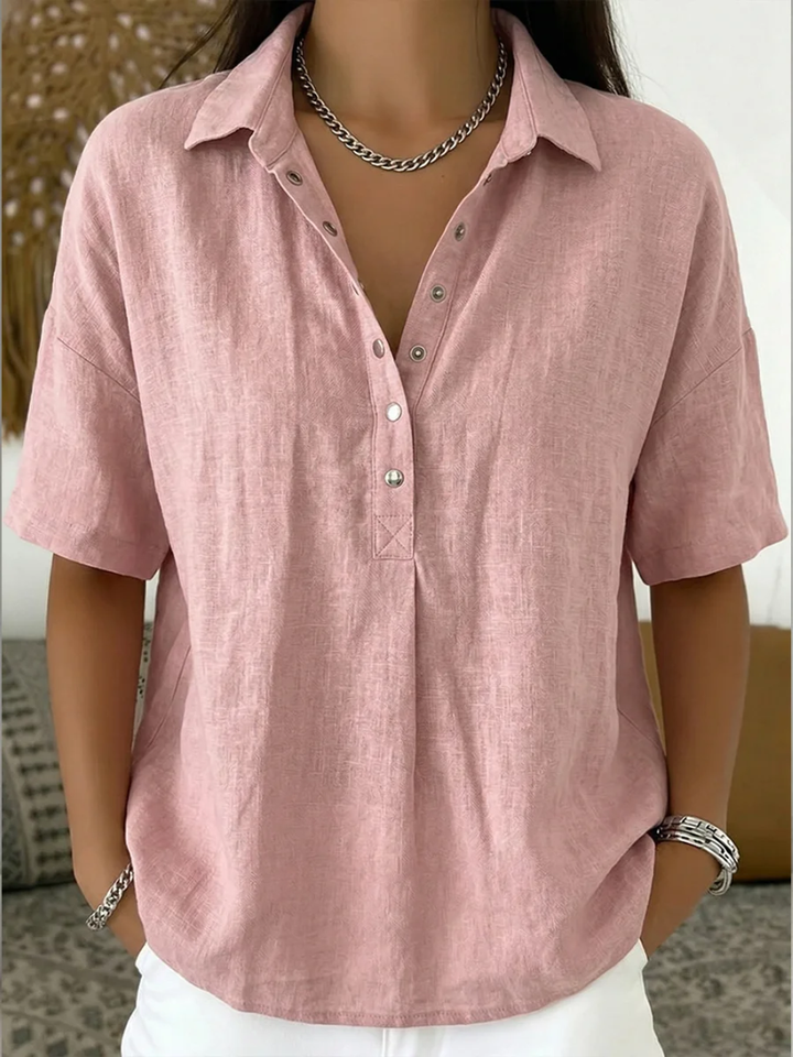 Chiara | Camicia in Cotone con Colletto e Bottoni