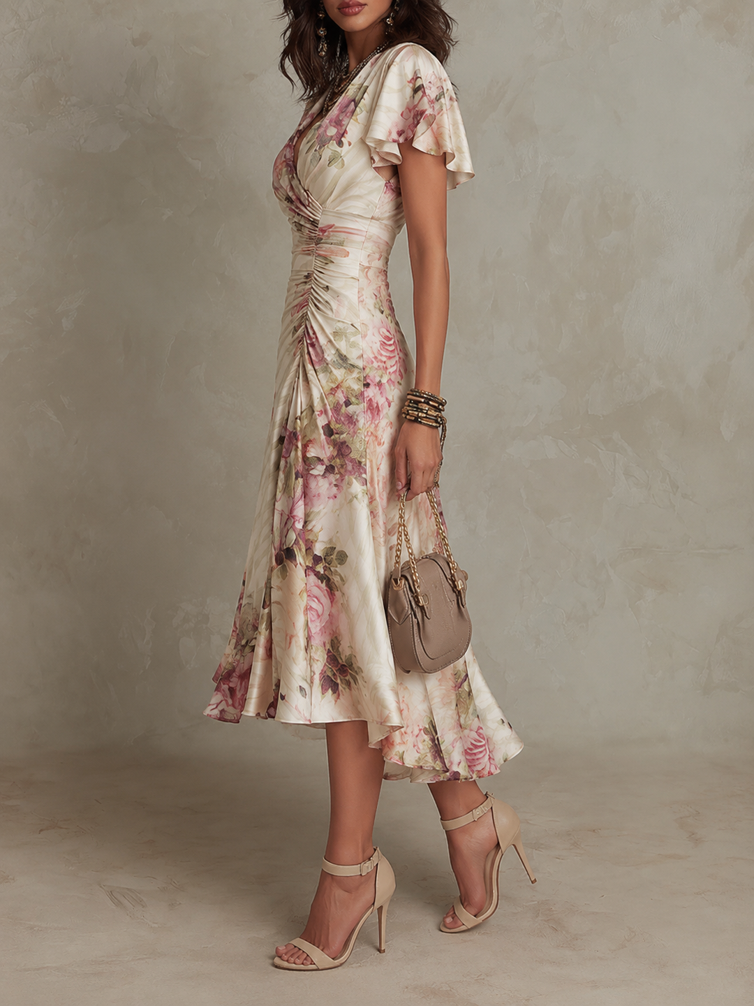 Alba | Vestito Midi Vintage Floreale