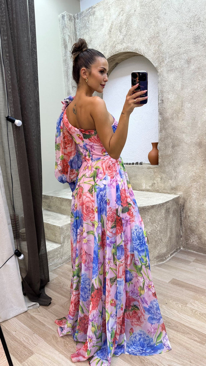 Sylvia - Abito leggero a spalle scoperte per feste estive