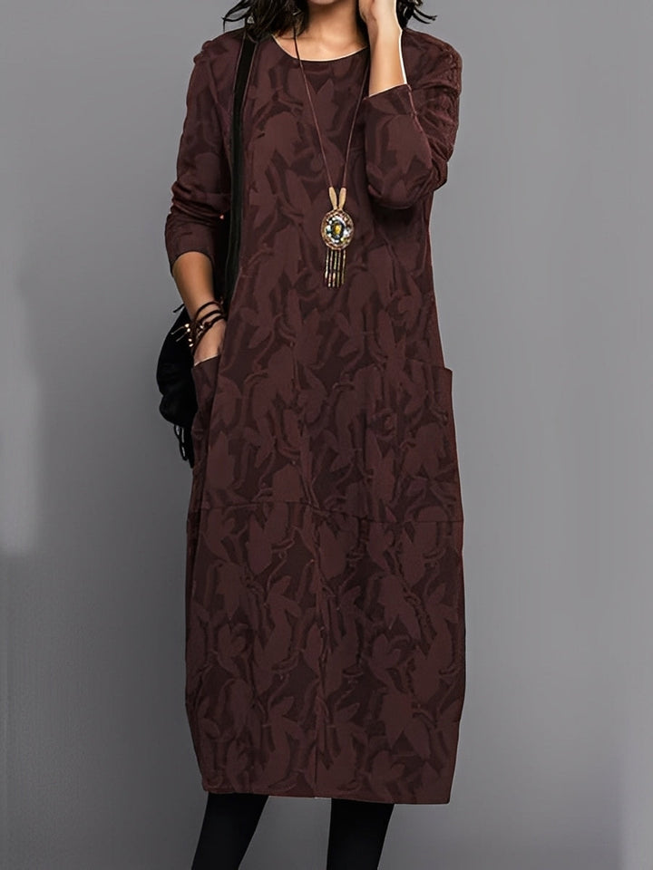 Kadence - Elegante abito a maniche lunghe con stampa per donne
