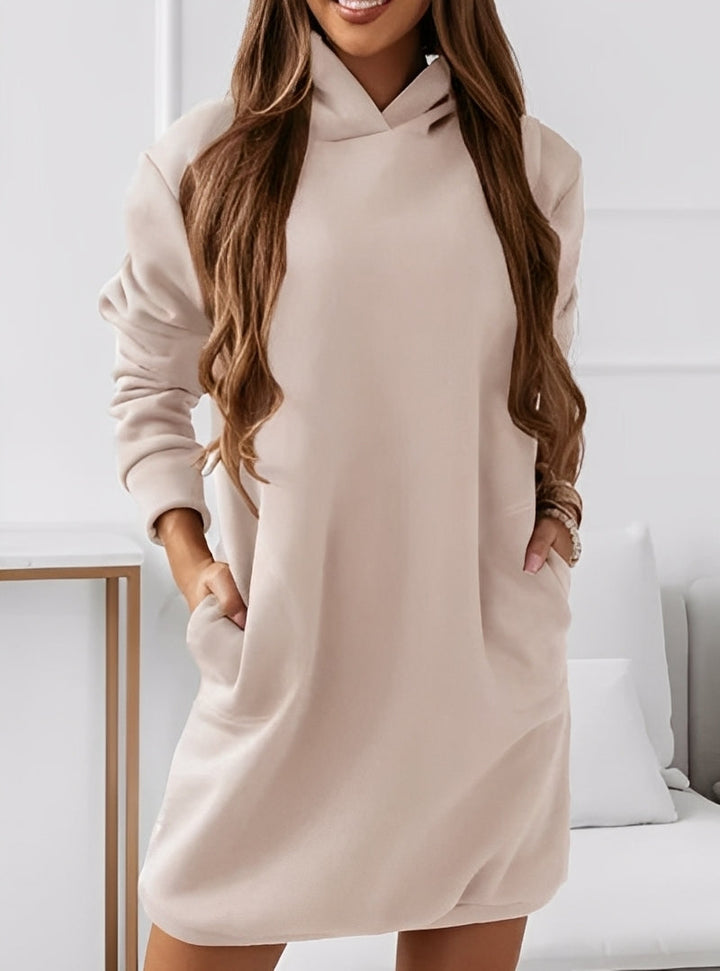 Michaela - Elegante abito corto con cappuccio per donne