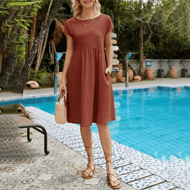 Nina | Abito Raffinato Con Scollo Rotondo