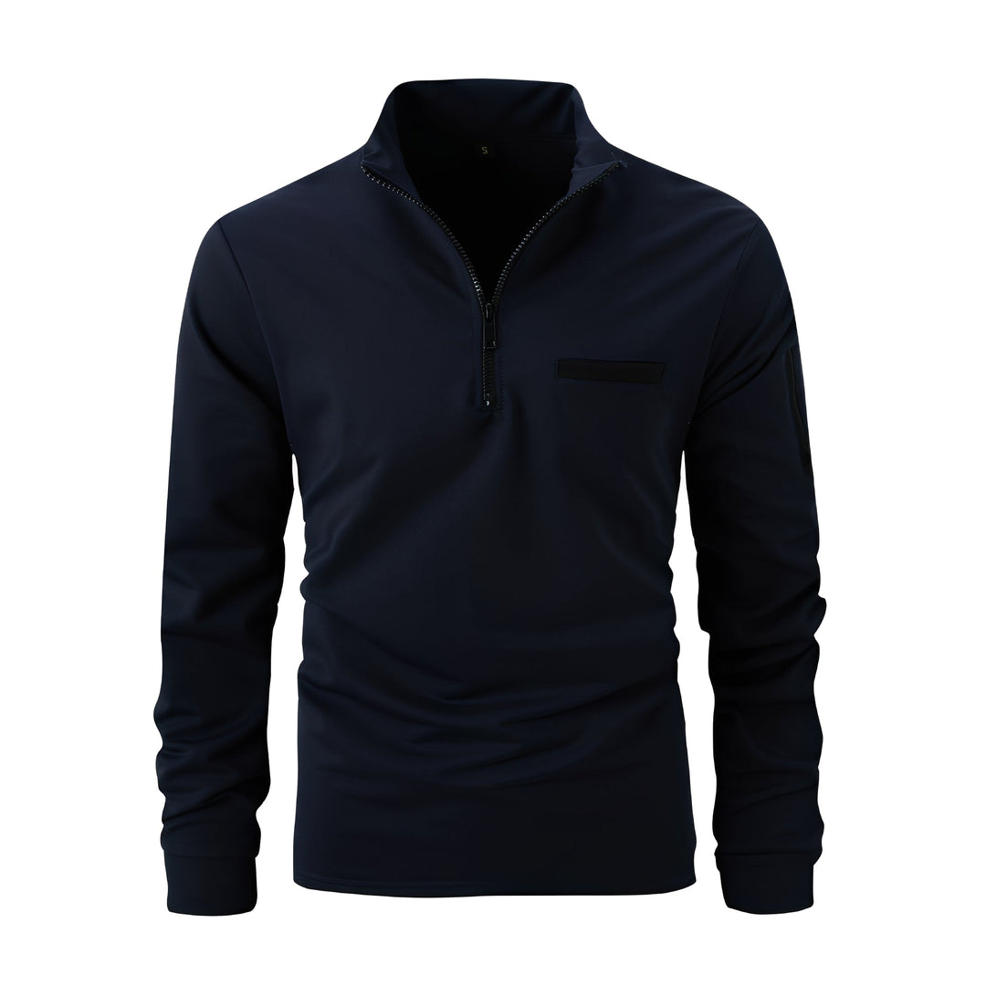 Lucian - Camicia casual con zip e tasca per uomo