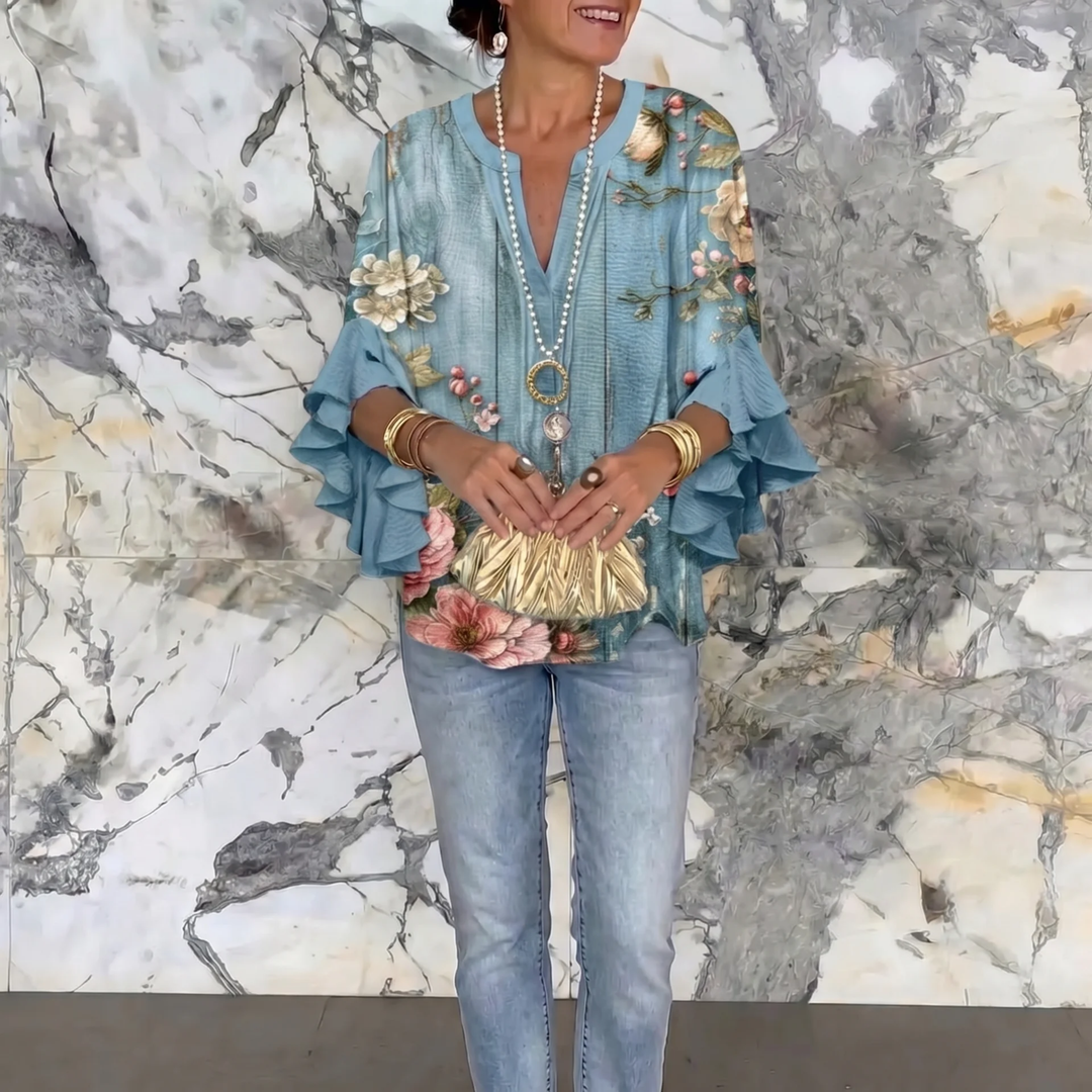 Aurelia™ | Blusa con Maniche a Volant