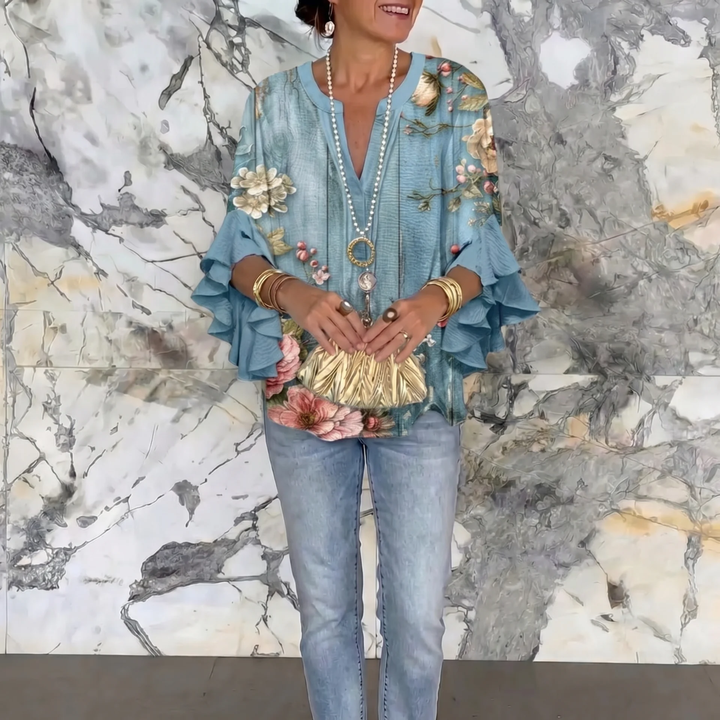 Aurelia™ | Blusa con Maniche a Volant