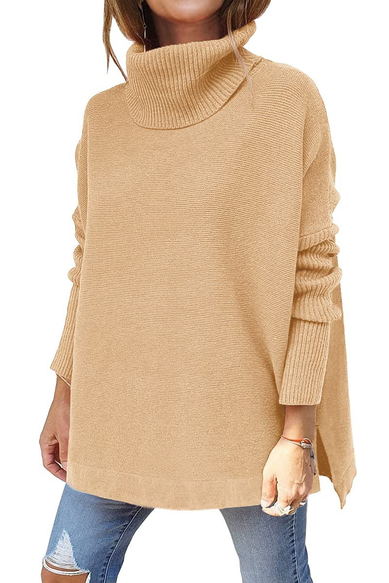 Macey - Maglione a collo alto casual in lana per donne
