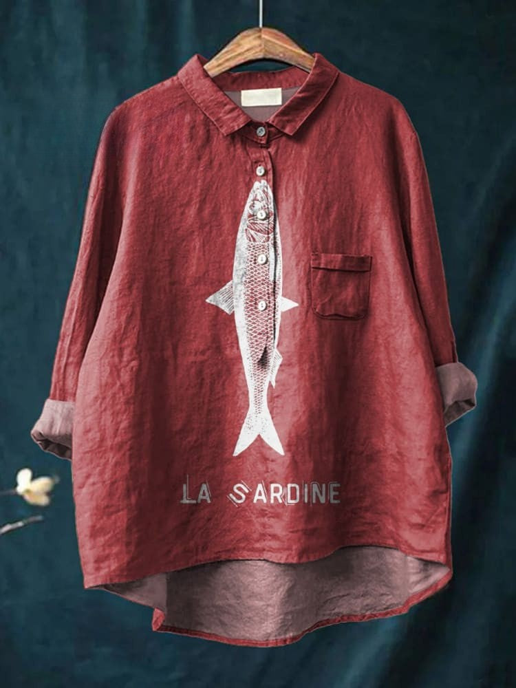 Lily™ | Camicia Artistica con Sardina