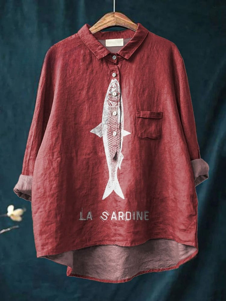 Lily™ | Camicia Artistica con Sardina