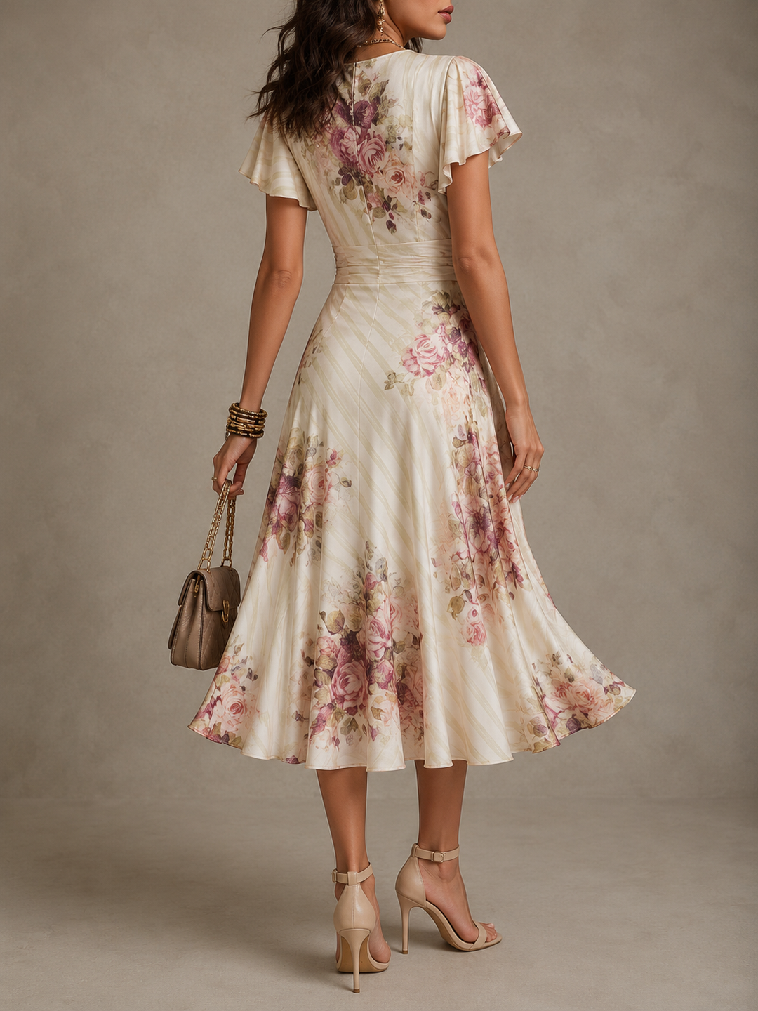 Alba | Vestito Midi Vintage Floreale