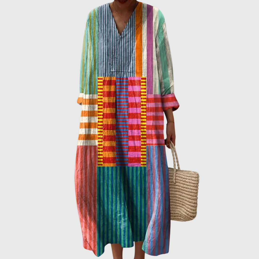 Stephanie | Vestito Midi Geometrico