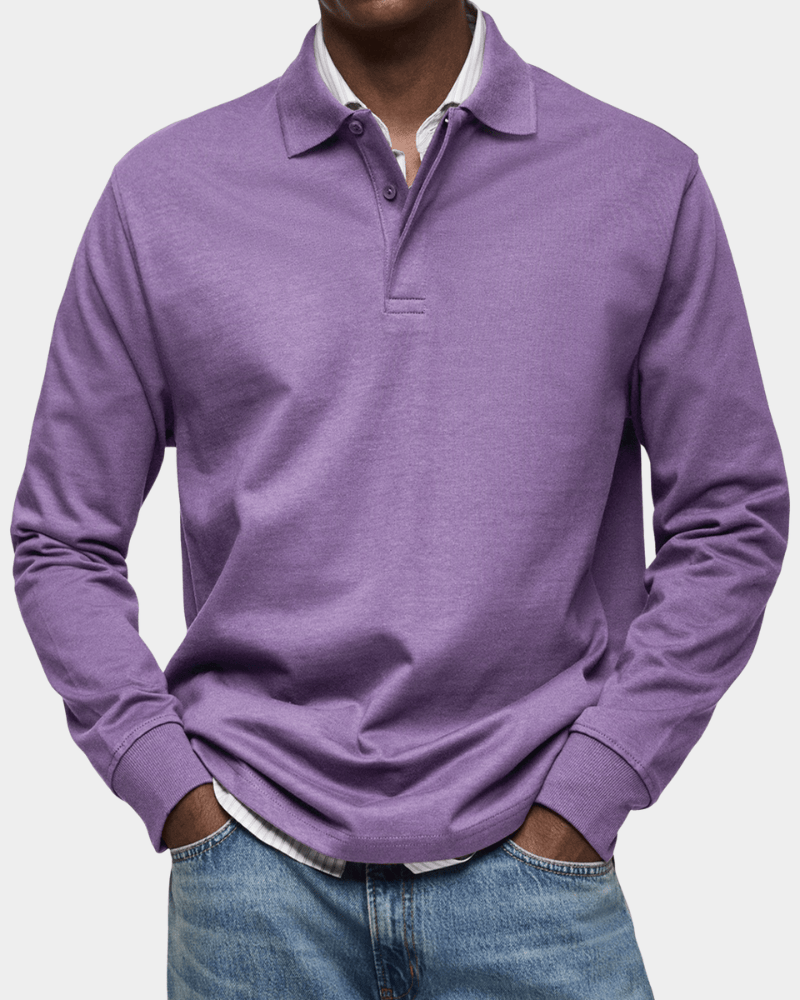 Marco| Polo con maniche lunghe in cotone confortevole