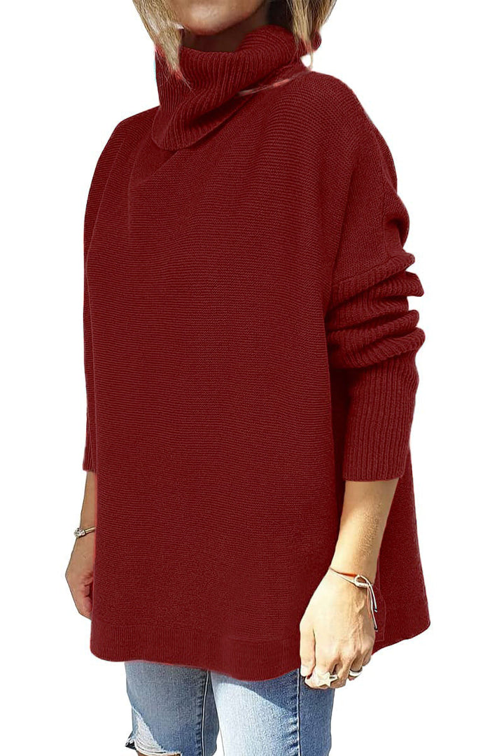 Macey - Maglione a collo alto casual in lana per donne