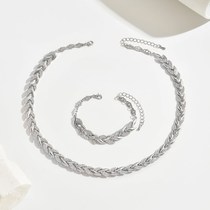 Gaia | Parure Collana e Bracciale a Spiga