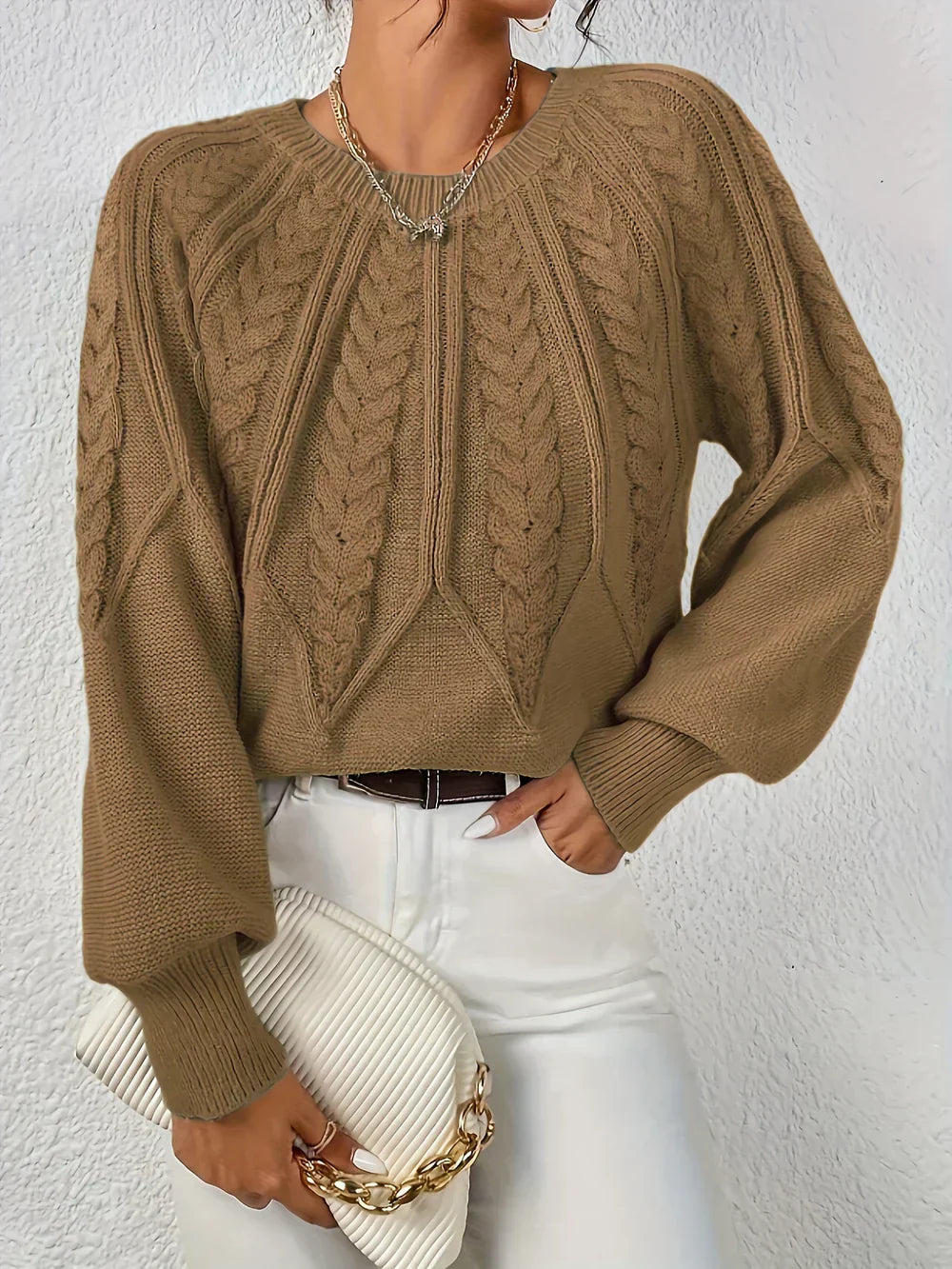 Rita | Maglia Elegante con Motivo Intrecciato