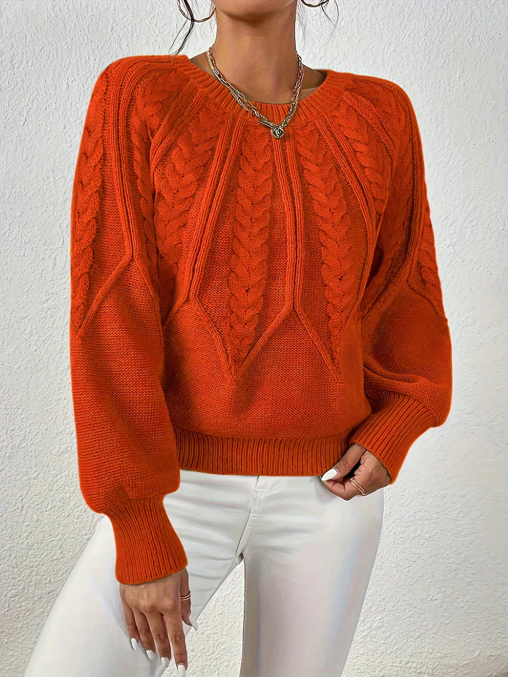 Rita | Maglia Elegante con Motivo Intrecciato